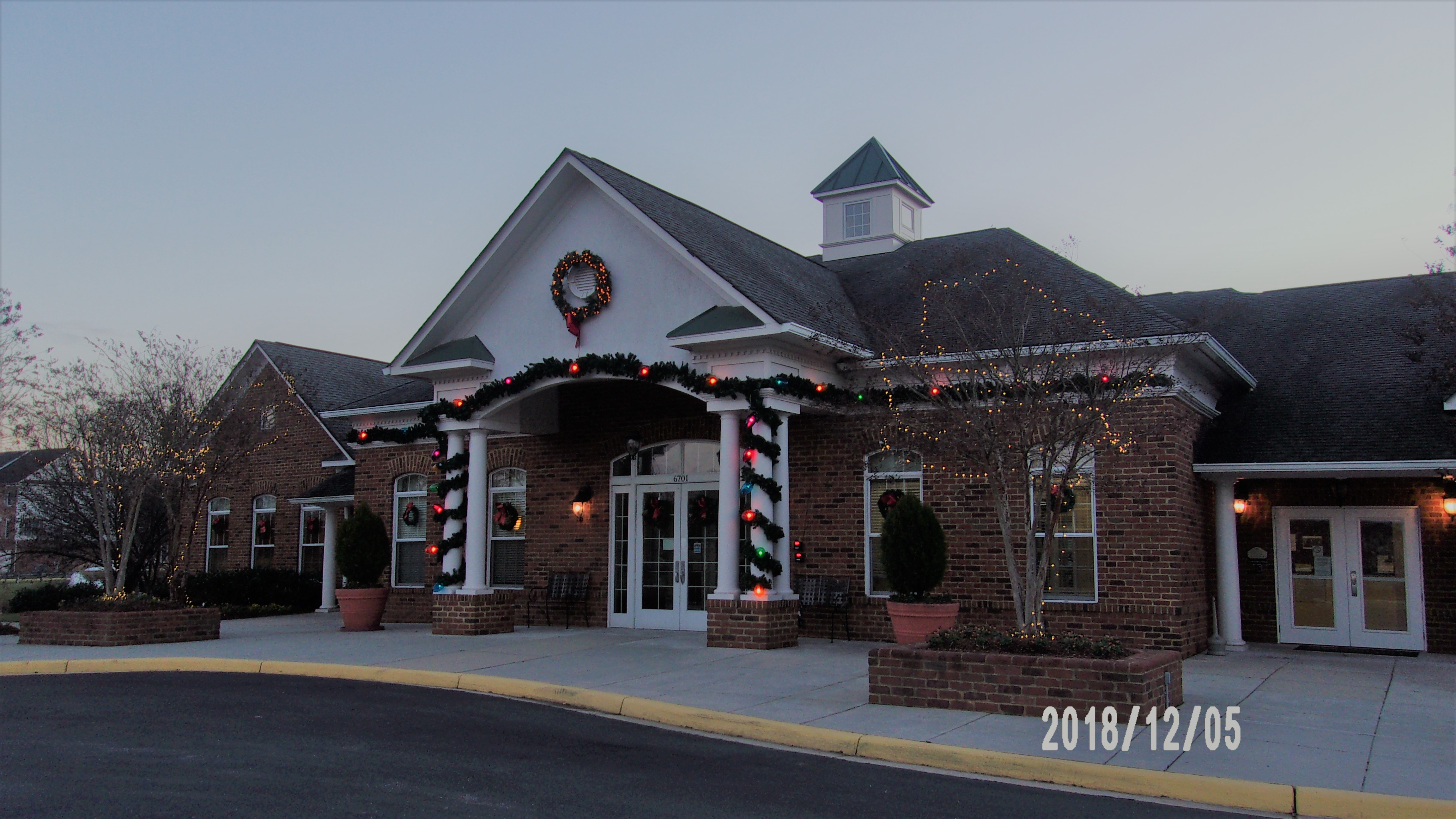 Clubhouse decorated for the holidays, 2018. thumbnail